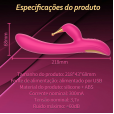 Vibrador com Estimulador de Clitóris  9 Modos e Vibrações 