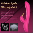 Vibrador com Estimulador de Clitóris  9 Modos e Vibrações 