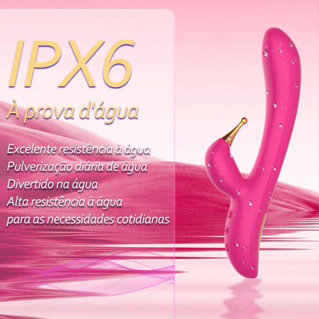 Vibrador com Estimulador de Clitóris  9 Modos e Vibrações 