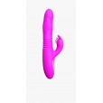 Vibrador com estimulador de Clitoris e Movimento Vai e Vem 