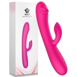 Vibrador com Estimulador de Clitóris e 9 Modos de Vibrações  