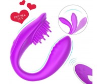 Vibrador de Casal com Estimulador de Clitóris 10 Modos 