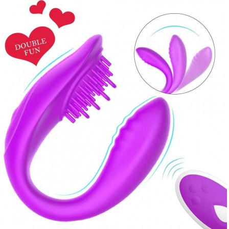 Vibrador de Casal com Estimulador de Clitóris 10 Modos 