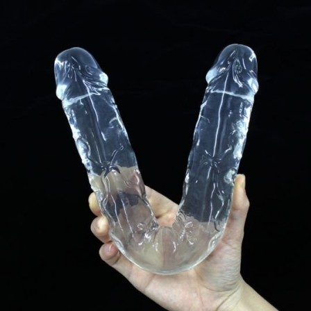 Prótese de Silicone Ponta Dupla  3.5*30cm